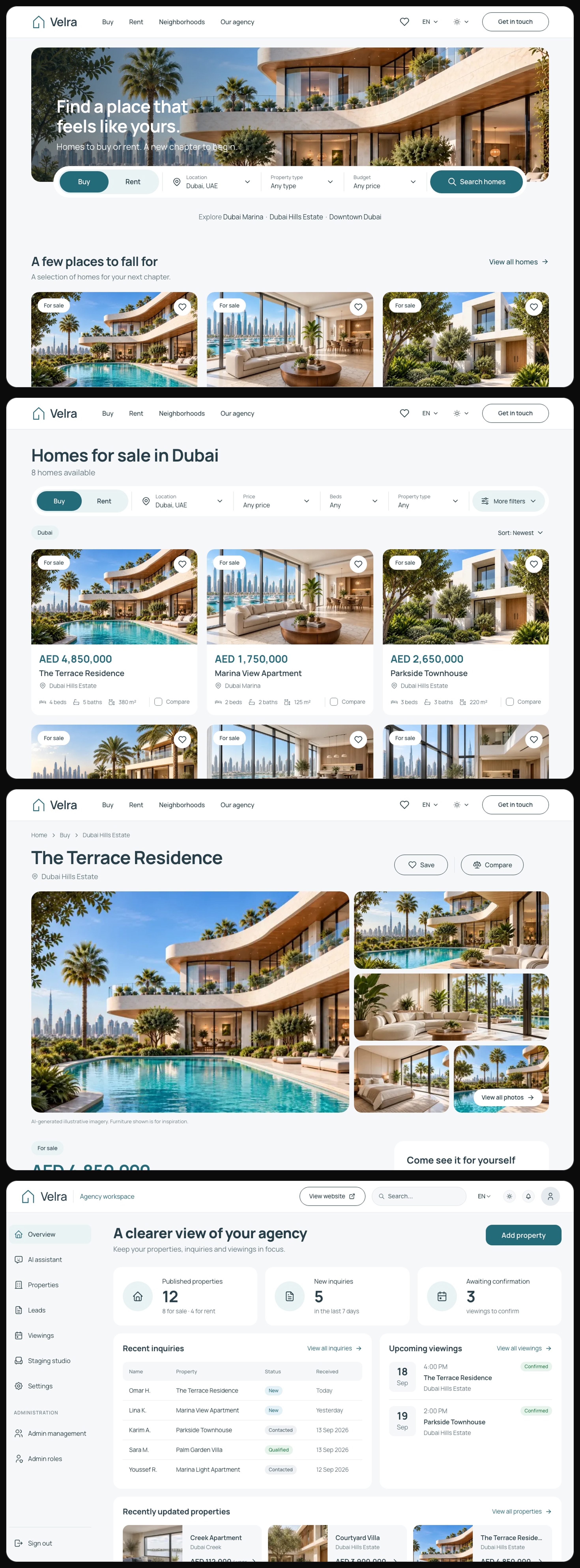 Next.js Real Estate Template with Agency Dashboard and AI Staging - Next.js Real Estate template preview - Aniq-UI