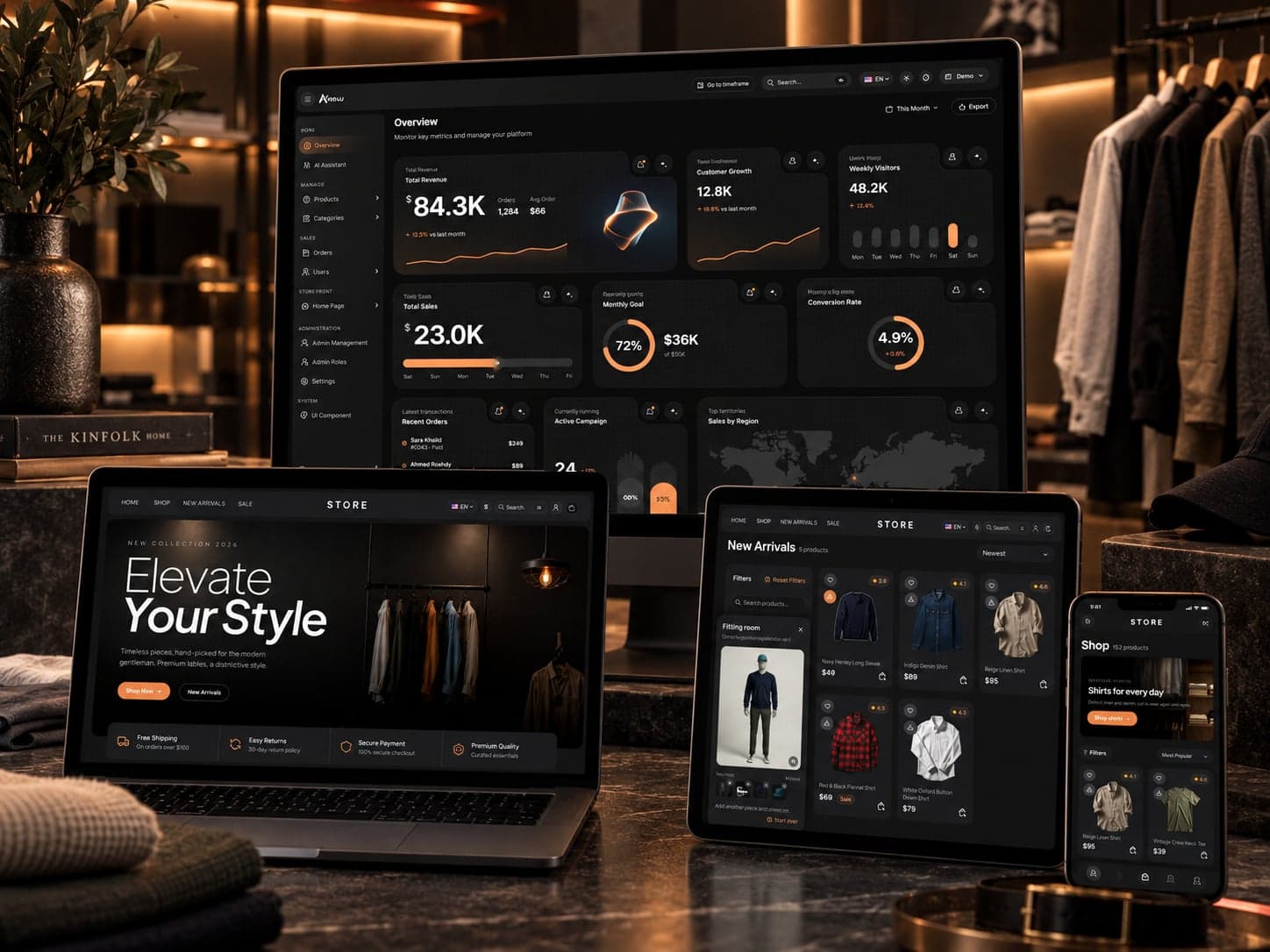 Next.js E-Commerce Template with Admin Dashboard - Next.js E-Commerce template preview - Aniq-UI
