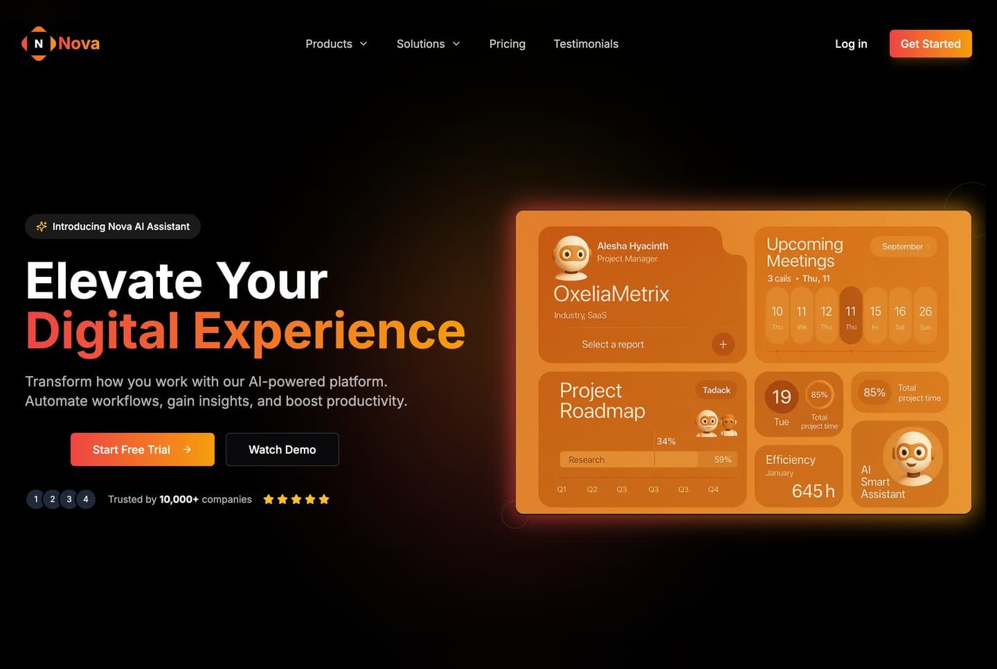 قالب موقع شركة مع دراسات حالة - Next.js أعمال template preview - Aniq-UI