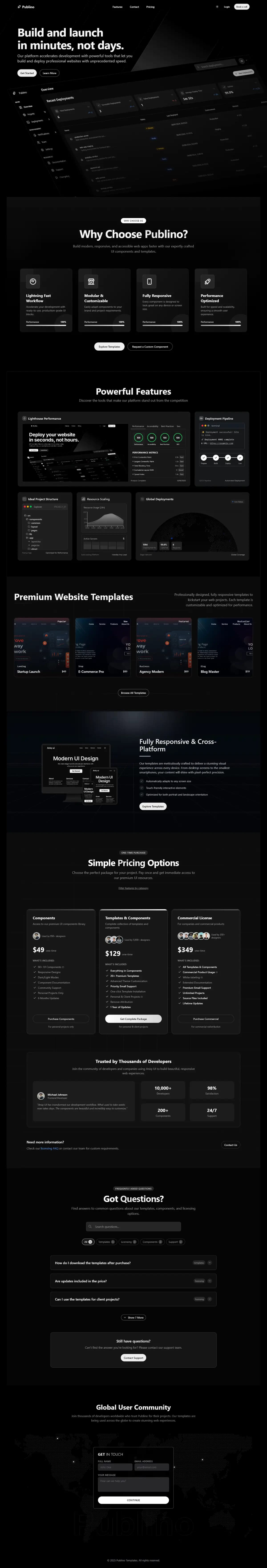 Business Landing Page NextJS Template template preview