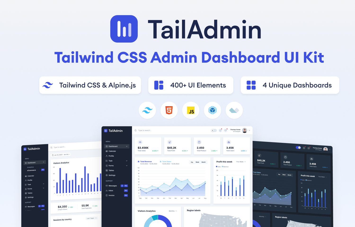 TailAdmin Pro Dashboard